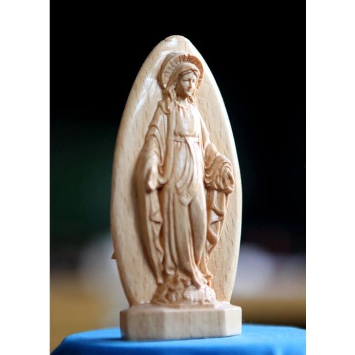 Double-Sided Wooden Car Dashboard Statue, Catholic Christian Religious Ornament, Travel Protection Car Decor